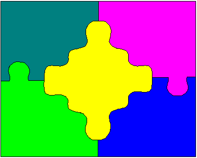 Clipart 5 puzzle pieces