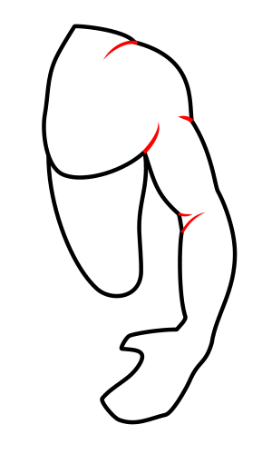 Drawing a cartoon arm