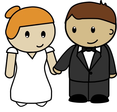 Free to Use & Public Domain Bride & Groom Clip Art