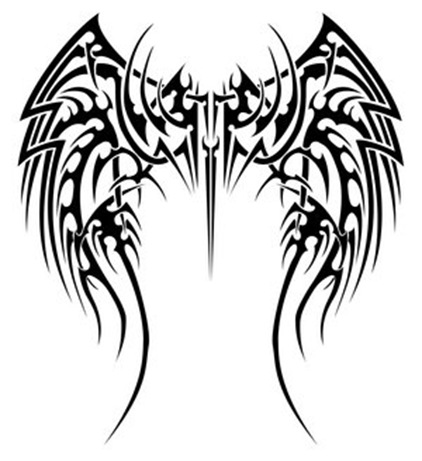 Wing Tattoo Stencils - ClipArt Best