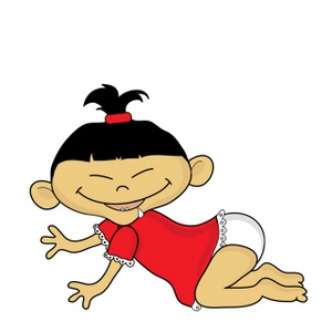 Baby Crawling Clipart