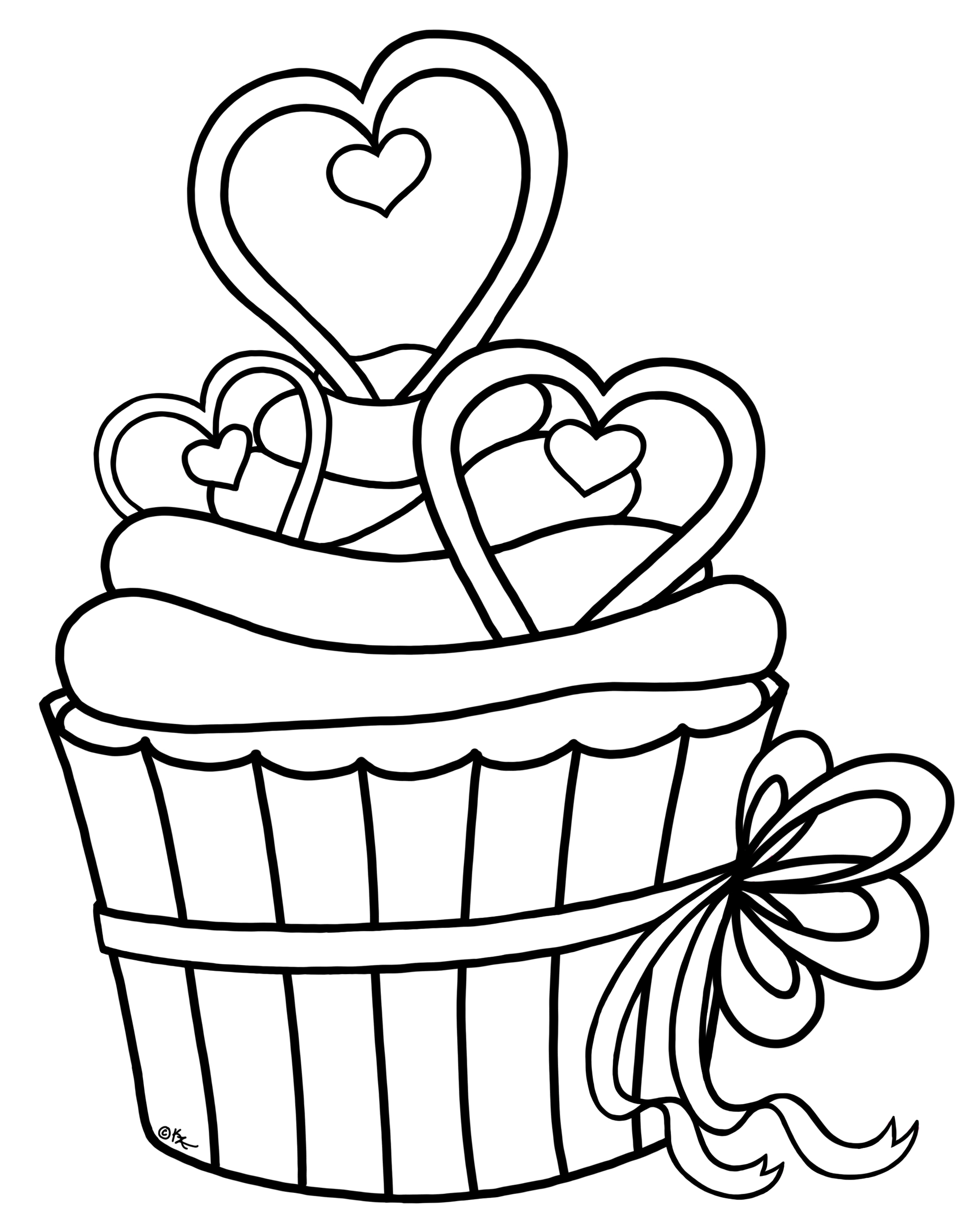 Cupcake Outline Clipart