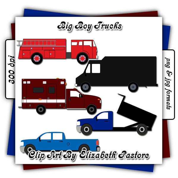 CartoonTruck Clip Art by Elizabeth Pastore