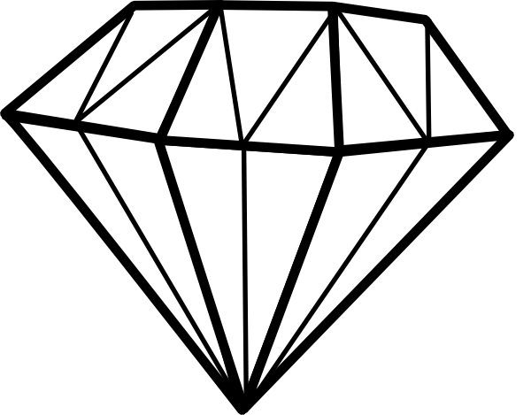 Cartoon Diamond Outline - ClipArt Best
