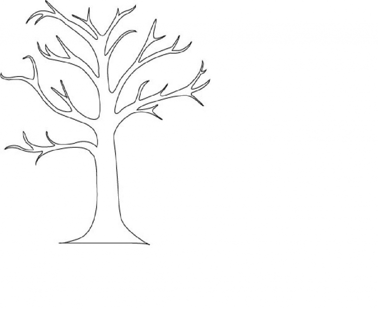 Bare Tree Coloring Page - AZ Coloring Pages