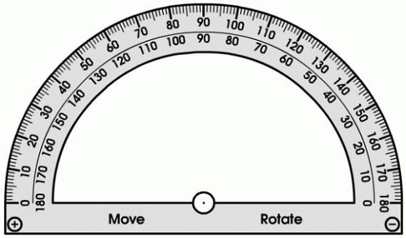 Protractor Actual Size - Free Clipart Images