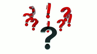 Red Question Mark. Animation of red question mark jumping into the ...