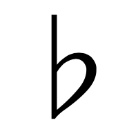 Charbase U+266D: MUSIC FLAT SIGN