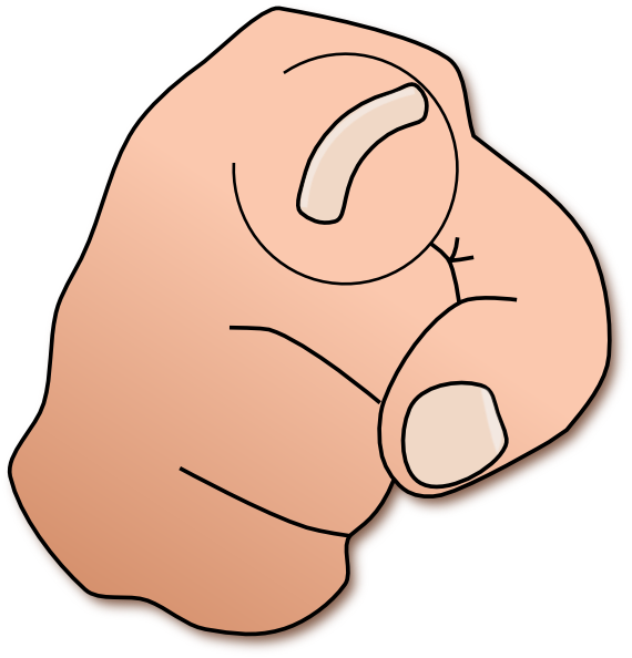 Pointing Finger Cartoon
