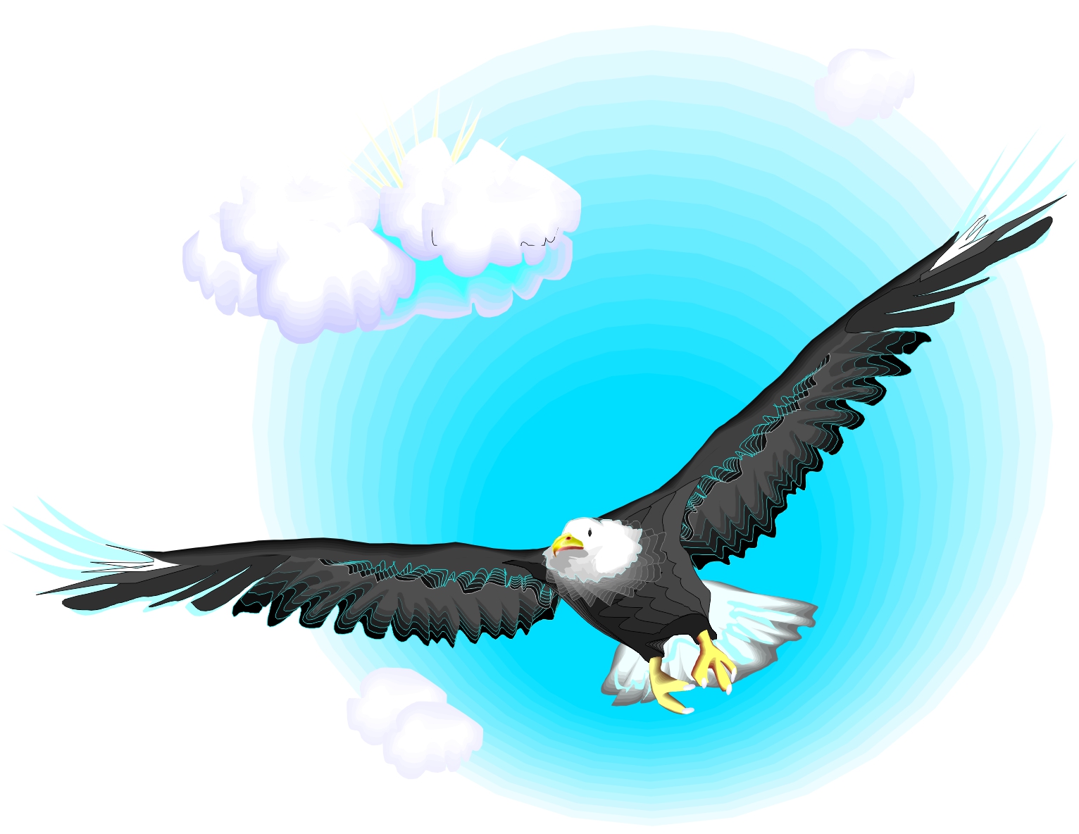Cartoon Eagle Flying