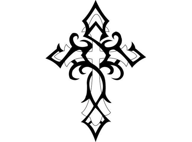Small Tribal Cross Shoulder Tattoo Tabatha - Free Download Tattoo ...
