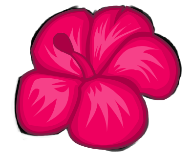 Illustrate A Reddish Pink Hibiscus Flower Using Inkscape | KalaaLog