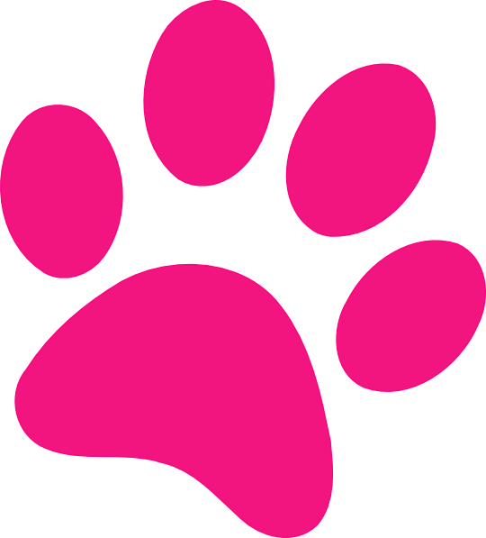 Paw Print Pink Clip Art - vector clip art online ...