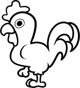 Animals - How to Draw a Rooster for Kids