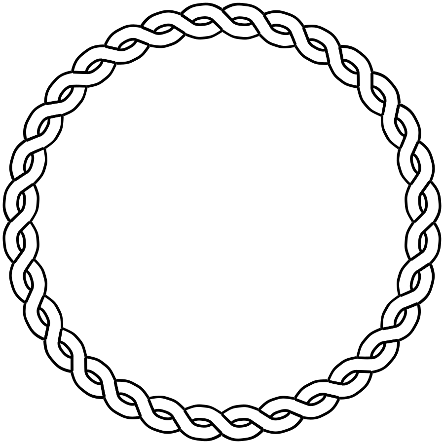 Rope border circle SVG Vector file, vector clip art svg file ...