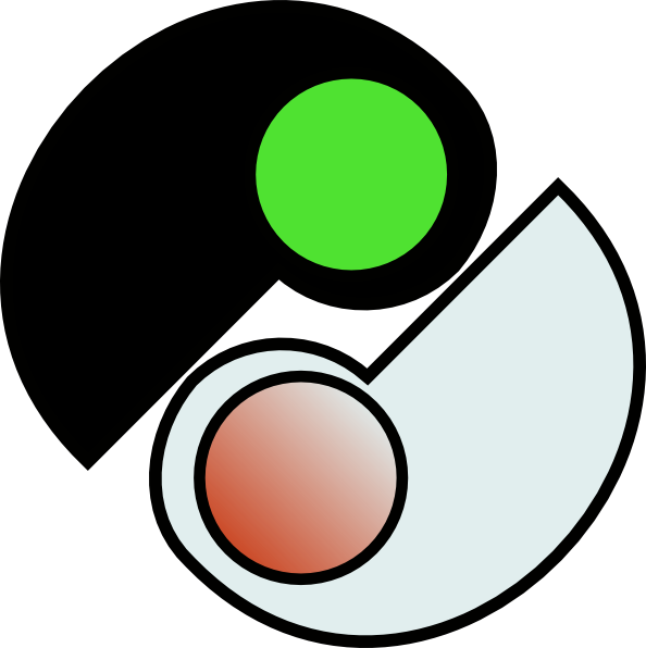 One And Two Yin Yang clip art Free Vector
