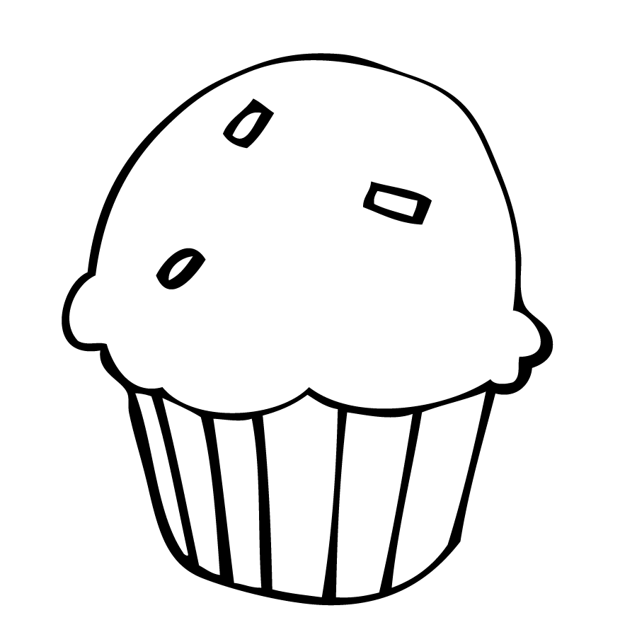 Cupcake Line Drawing