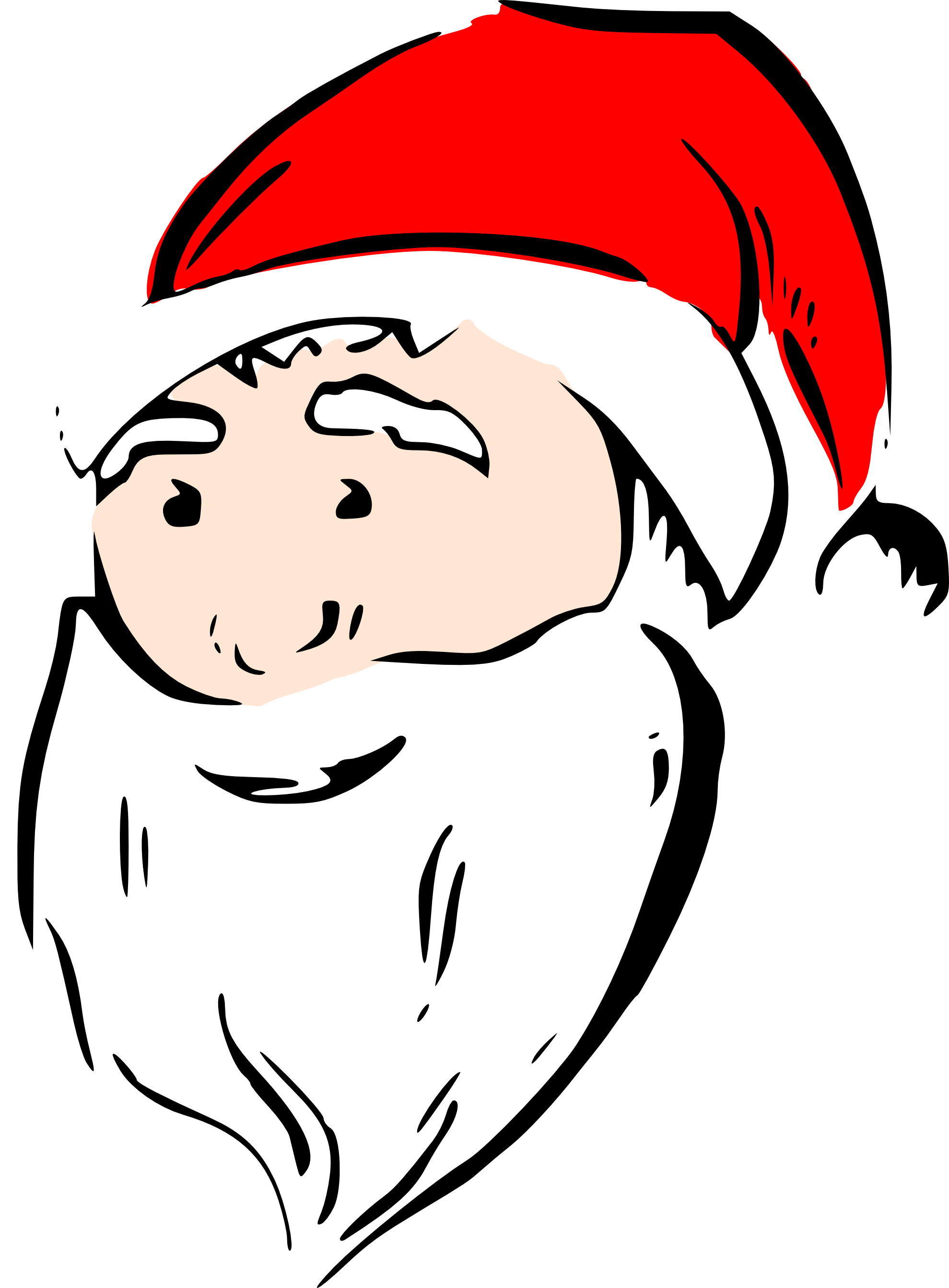 Clip Art: zeimusu santa face scalable vector ...