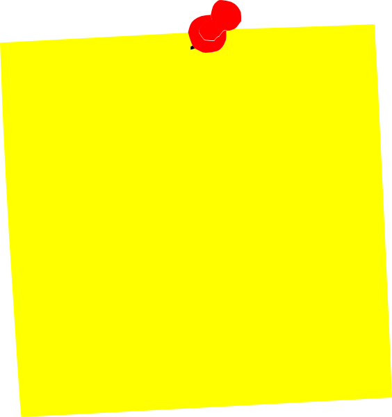 Yellow Post It Clip Art - vector clip art online ...