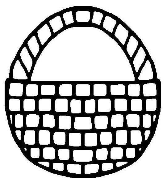 Easter Basket Outline - ClipArt Best