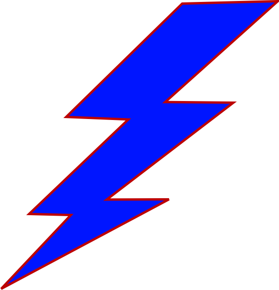 Blue Lightning Bolt Clip Art - vector clip art online ...
