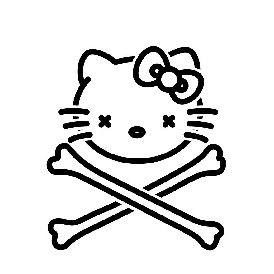 Hello Kitty Logo Black And White - ClipArt Best