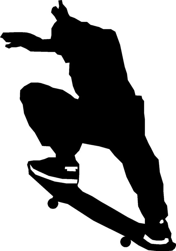 Skateboard silhouette style three.....vinyl by uniquevinyldesigns ...
