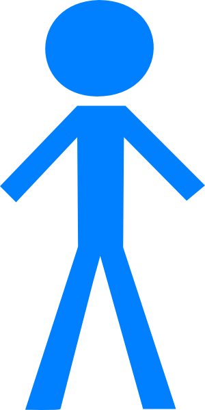 Blue Stick Man Clip Art - vector clip art online ...
