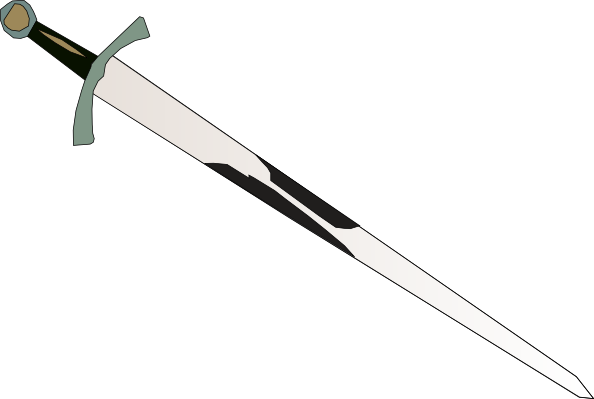 Black Grey Sword clip art Free Vector