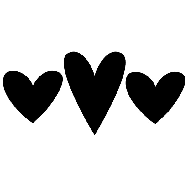 Hearts Silhouette 2.5"X3.75", 9850