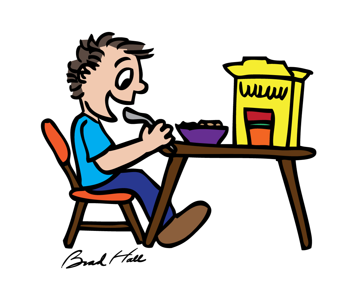 Cartoon People Eating