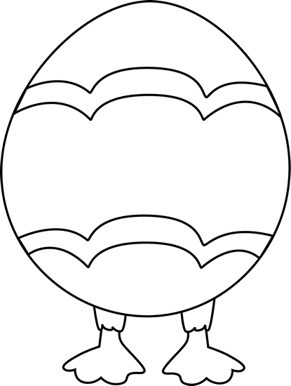 Easter Eggs Clip Art Black and White