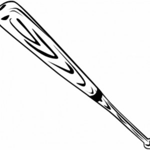 Crossed baseball bats clipart