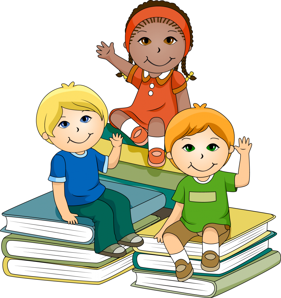 Kids in school clip art
