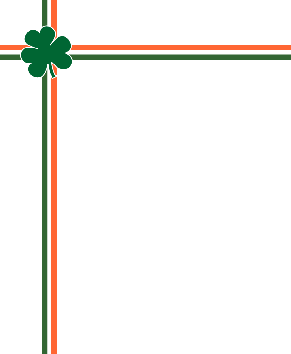 Shamrock Corner Border Clipart
