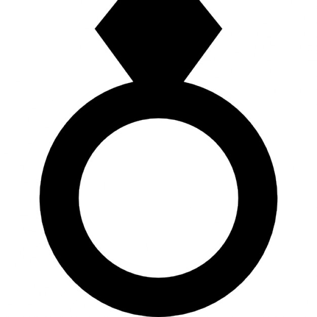 Diamond engagement ring silhouette Icons | Free Download