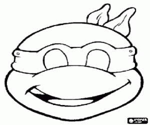 Ninja turtle mask coloring page printable game