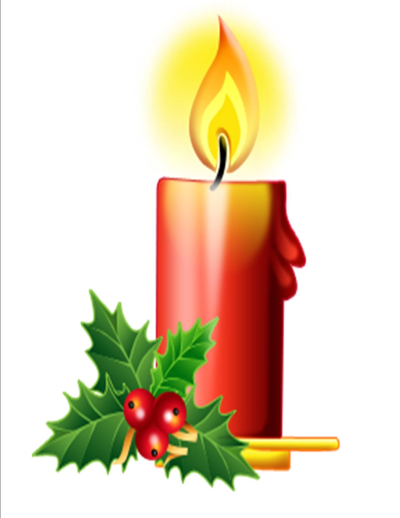 Christmas Candle Clipart - Tumundografico