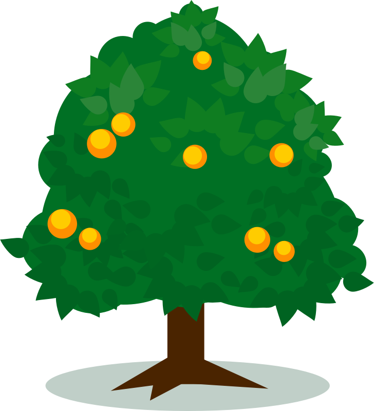 Orange pine tree clipart