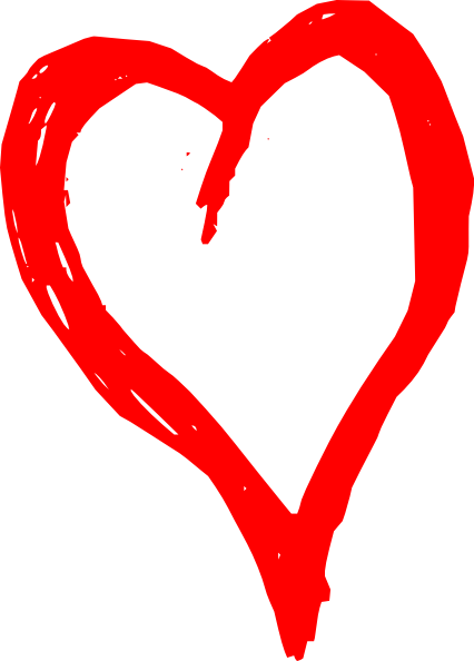 Red heart clipart png