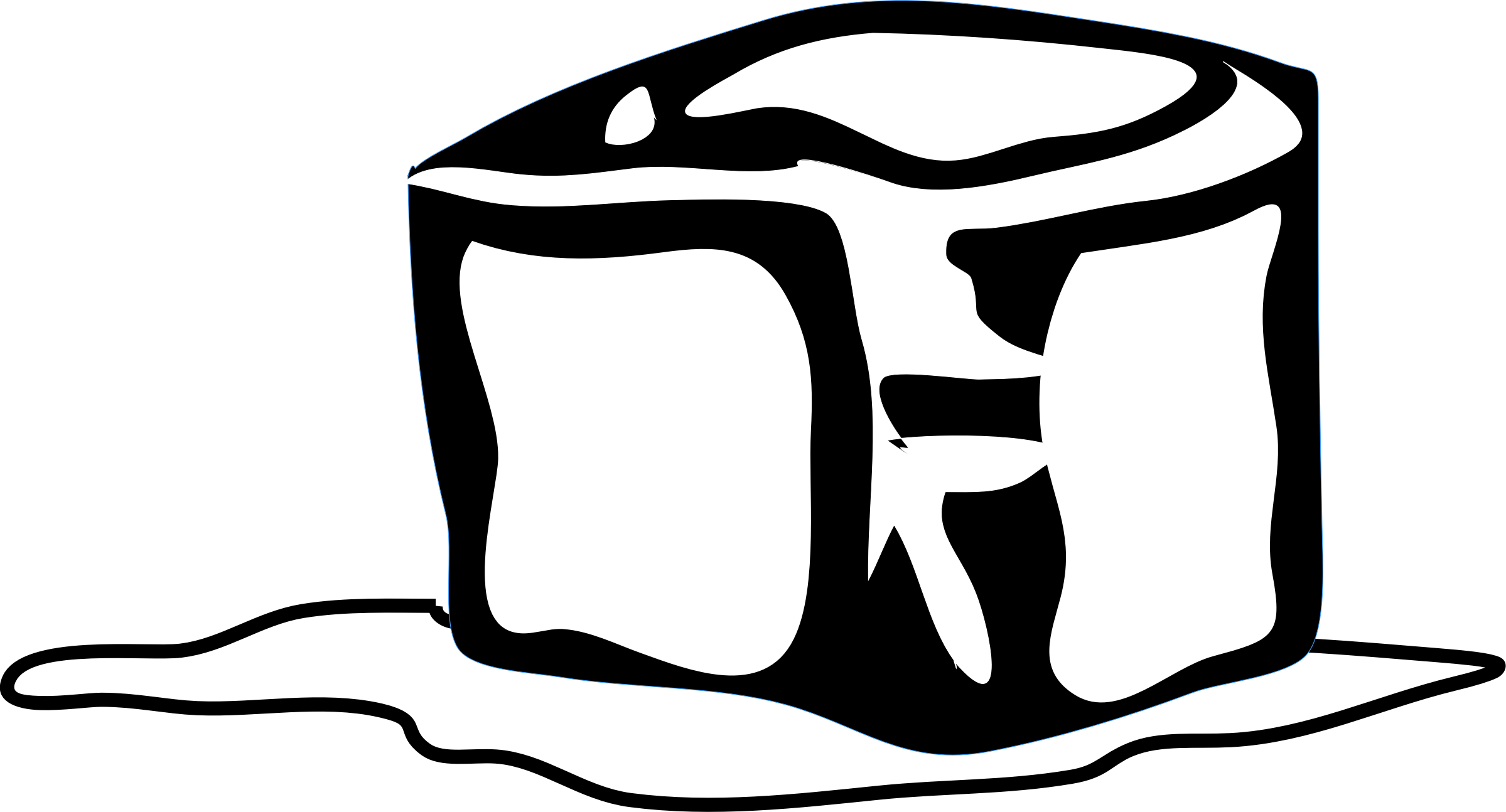 Ice cube clipart black and white