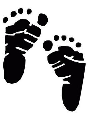 Vinyl Footprints Baby Feet So Cute Stencil Pinterest Clipart ...