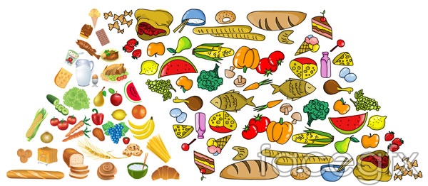 Food pyramid vectors in bread wheat | Others vector