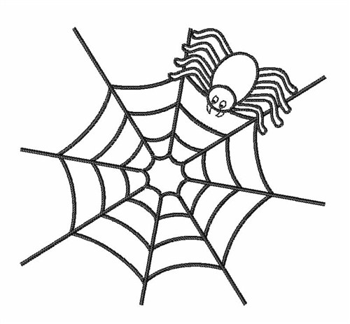 Outlines(Satin Stitch) Embroidery Design: Spider Web Outline from ...