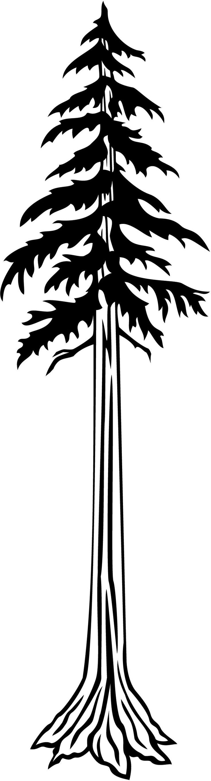 Redwood tree sitter clipart