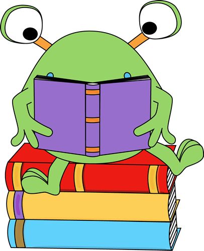 Cute school clipart reading