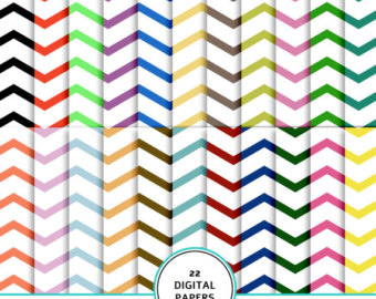 Multi color chevron | Etsy