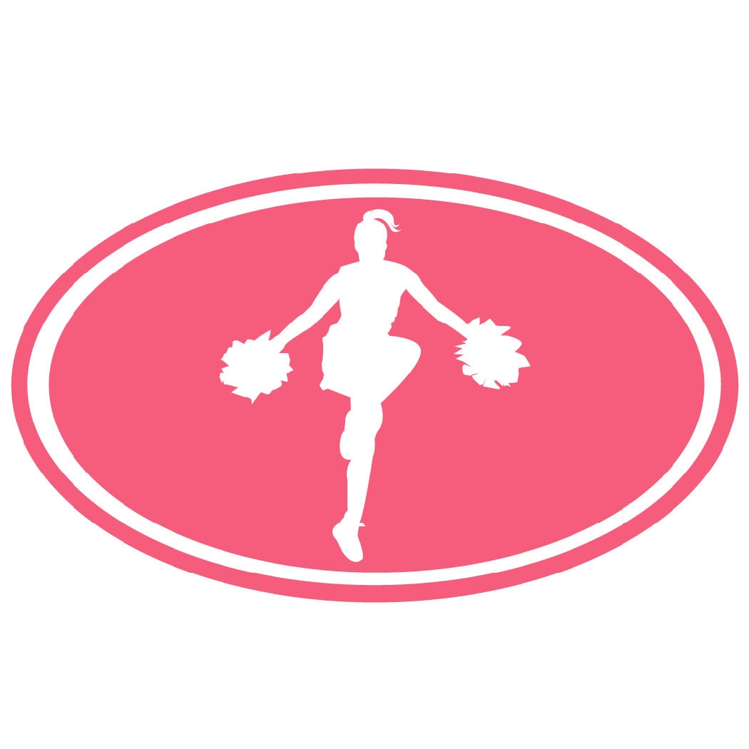 Cheerleading Girl Silhouette Vinyl Decal