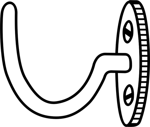 Vector graphics of coat hook outline | Public domain vectors