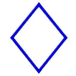 Diamond shape outline clipart